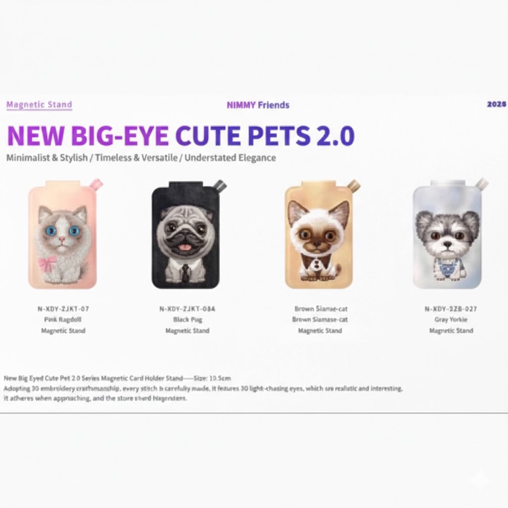 استند و جاکارتی نیمی Nimmy New Big Eye Cute Pets 2