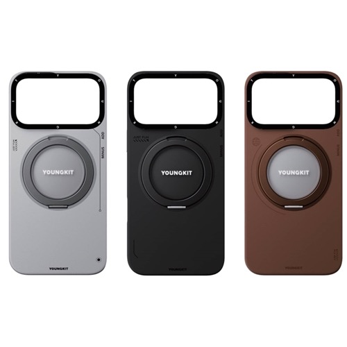 قاب یانگ کیت مدل مگسیف پایه دار مناسب برای گوشی موبایل اپل iPhone 17 Promax رنگ طوسی