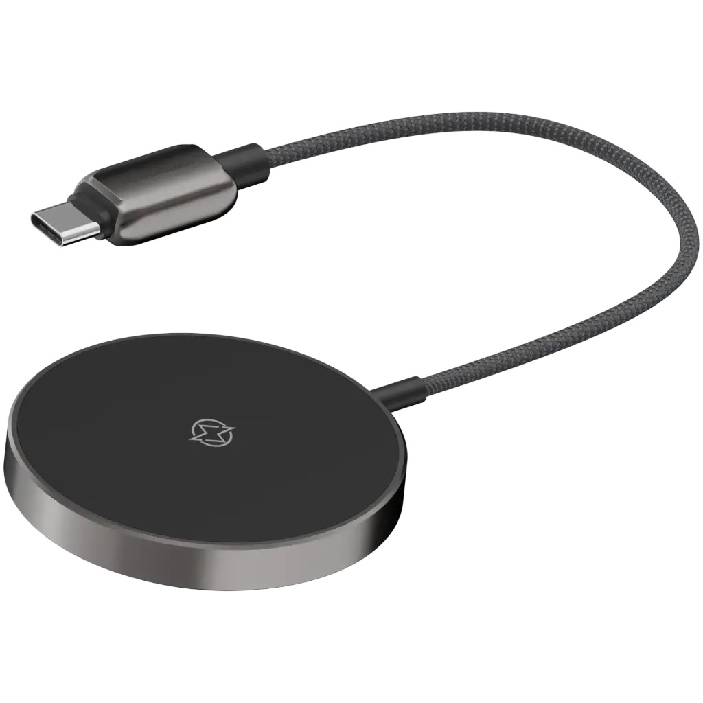 شارژر وایرلس مگ سیف 15 وات پاورولوژی Powerology Zinco Series Wireless Charging Pad