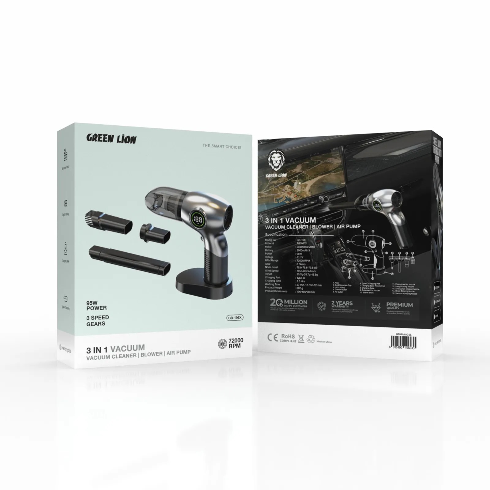 جاروبرقی ۳ کاره گرین لاین